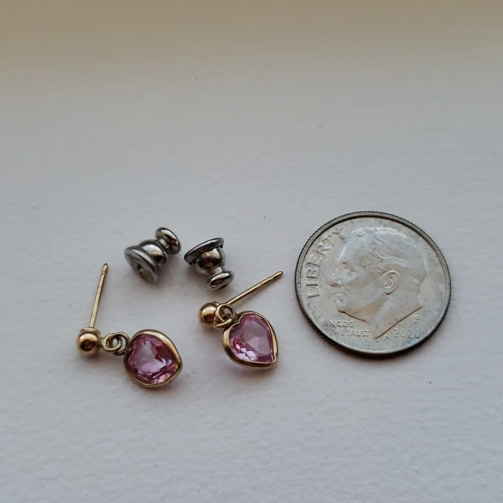 Pink Heart Earrings